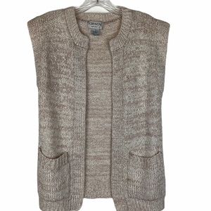 Crystal Sportswear Vintage Sweater Vest Pockets S